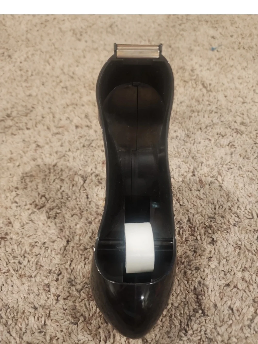 Black High Heel Tape Dispenser - Stylish Desk Accessory